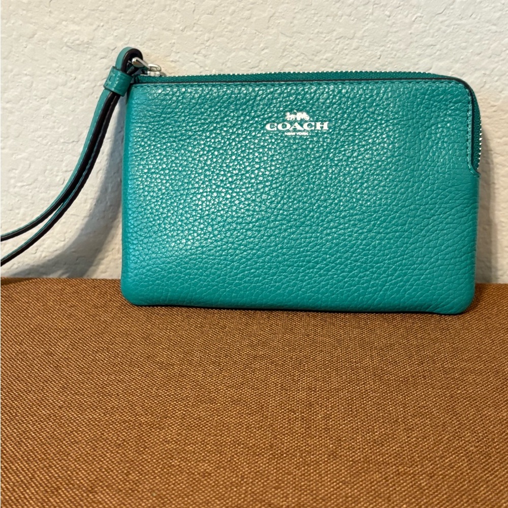 Coach Teal Wristlet